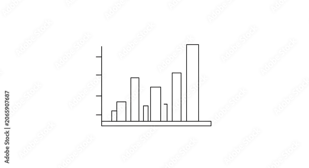 Obraz premium Bar chart icon, simple style