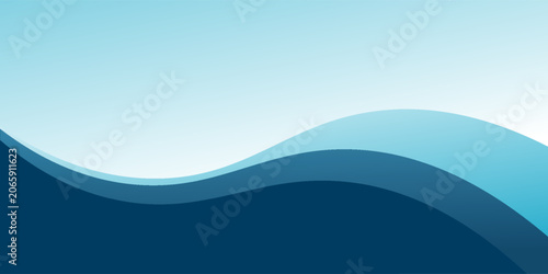 Abstract transparent blue wave presentation background