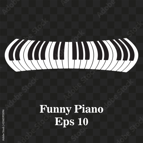 Piano Keyboard, key. Musical background. Melody. Instrument. Set. Sound. Classical instrument. Eps 10. Synthesizer, club