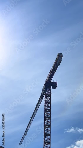 tower crane video. tower crane background. tower crane footage.