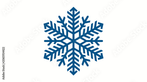 Detailed blue snowflake crystal structure.