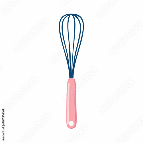 Pink and Blue Whisk Illustration