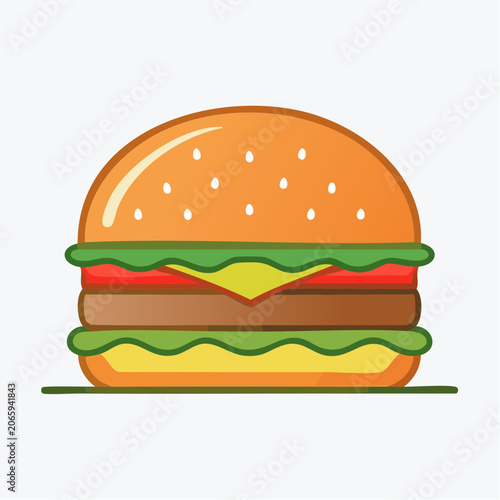 Stylized Burger Illustration
