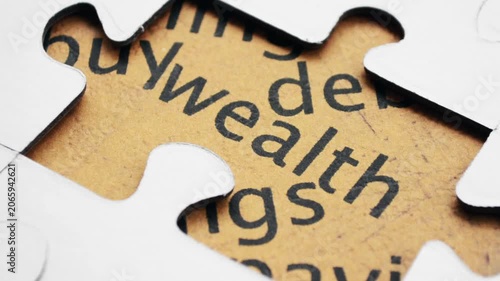Buying Wealth Concept Revealed Through Puzzle Piece Gap