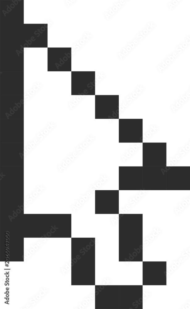 Fototapeta premium Cursor Pointer Pixel Art Icon
