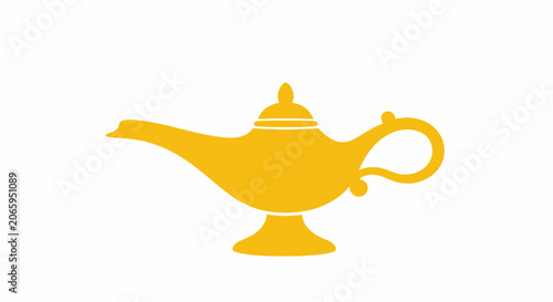 Quadro su tela Golden Genie Lamp Icon