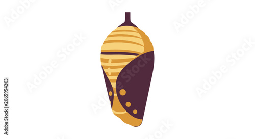 Stylized Monarch Butterfly Chrysalis Icon