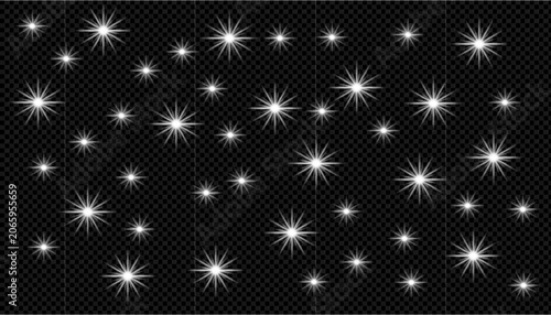 Obraz na plátně shining stars on black background