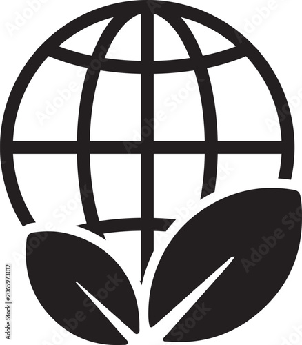 Global Ecology and Sustainability Leaf Icon