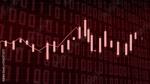 Economic Crisis Dashboard with Falling Stock Index, Trading Losses and Negative Market Performance Indicators
