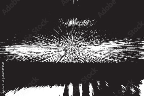 Radial speed lines background representing fast movement or rush.