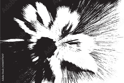 Vintage halftone comic book explosion blast effect background.