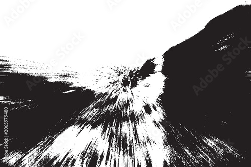 Monochrome comic book burst effect vector background.