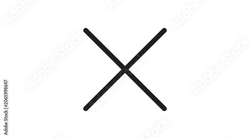 A simple black cross symbol is shown against a white background.