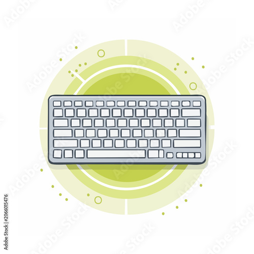 Flat design illustration of a computer keyboard