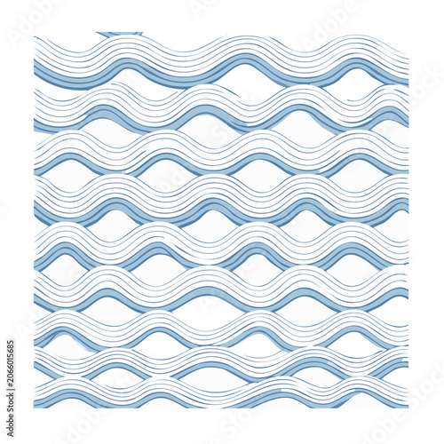 Abstract blue and white wave pattern