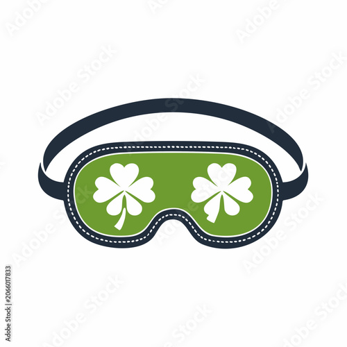 Sleep Mask with Shamrock Design