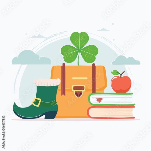 St. Patrick's Day School Supplies and Symbols