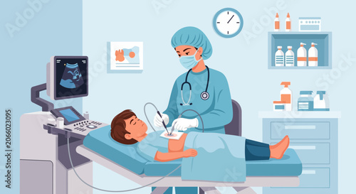 Medical Procedure In Progress, Operating Room, Patient And Doctor Work Together Closely