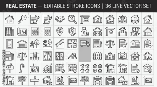Foto Cybersecurity editable stroke line icons set a collection of security related symbols