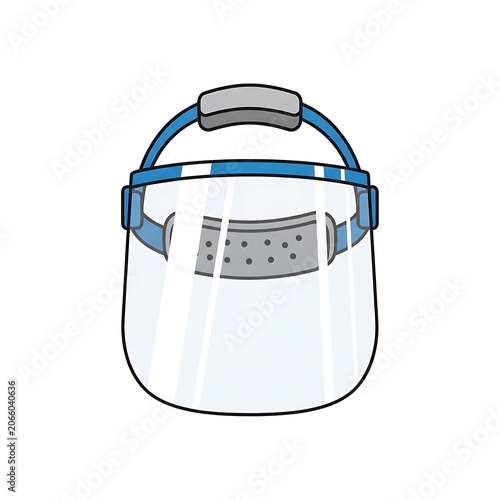 White plastic cooler with blue accents and latch.