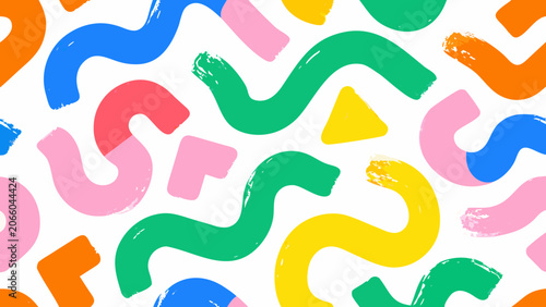 Photos Colorful Wavy Pattern On White Background abstract
