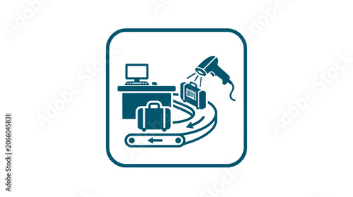 Icon of business travel logistics.