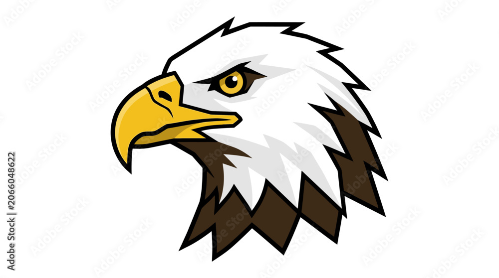 Fototapeta premium Bald eagle head illustration mascot for logo and team emblem designs