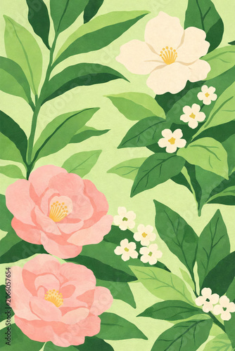 minimalist aesthetic pastel floral blend