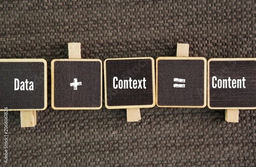 Bild auf Leinwand Data + Context = Content