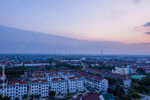 Photos Aerial View of Lvxiang Town, Jinshan District, Shanghai, China