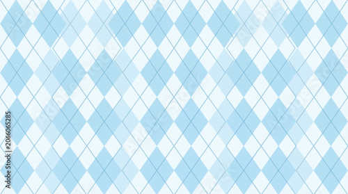 Light blue and white argyle pattern background with overlapping geometric diamond shapes. Modern clean flat design for textile, wallpaper, or website backdrop illustration.