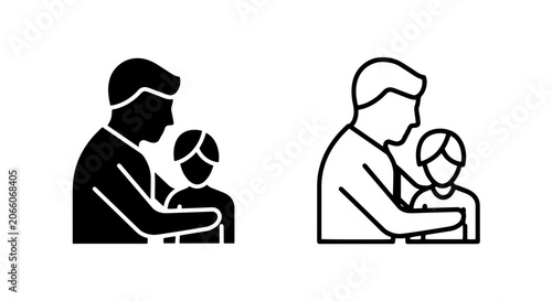 Foto Doctor examining patient medical consultation icon set with consultation