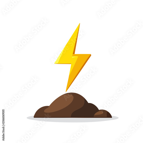 Lightning Bolt Striking Ground Icon