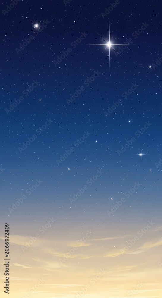 Fototapeta premium Night Sky with Stars and Clouds.