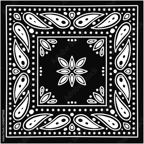 design bandana art floral animal