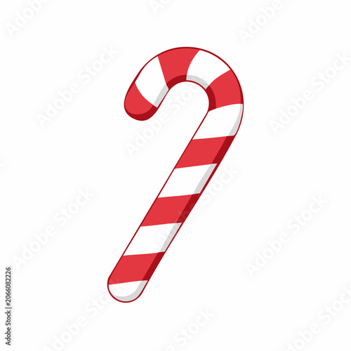 Red and White Striped Candy Cane