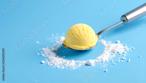 Yellow ice cream scoop