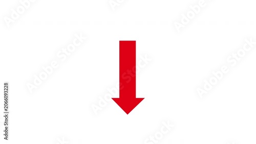 Animated Up and Down Arrow Motion – Vertical Direction Indicator Loop on White Background