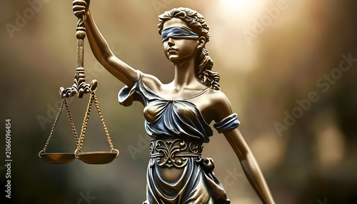 Lady Justice statue holding scales