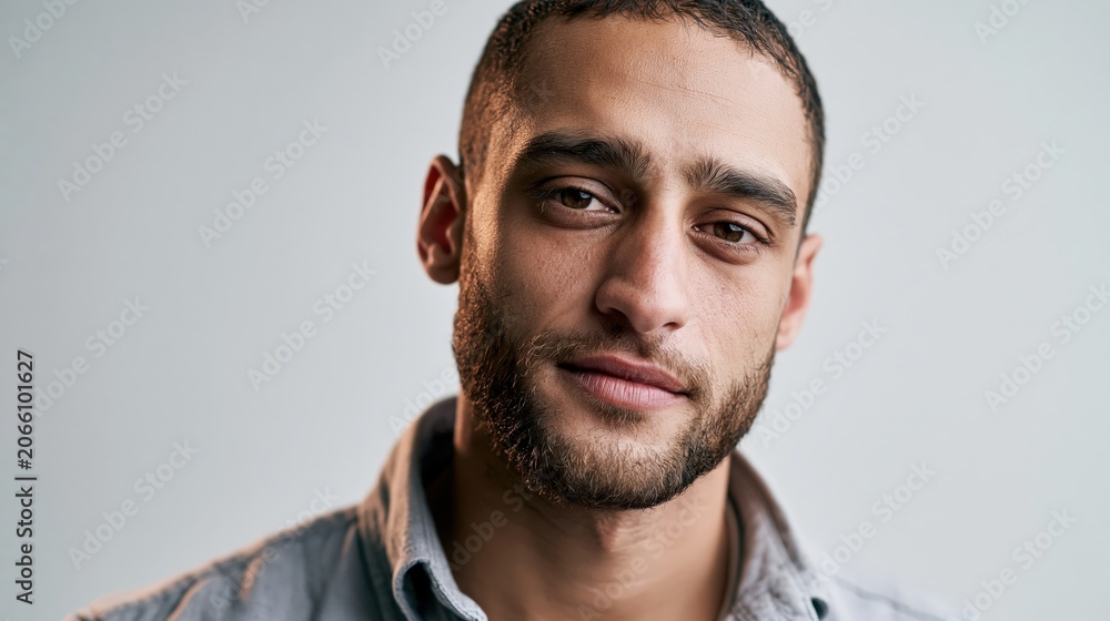 Fototapeta premium Emotional Labor Middle Eastern Man Clinic Calm