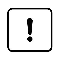 Black exclamation mark in a square