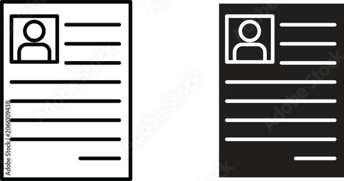Tableau sur toile Curriculum icon for web