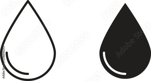 Εκτύπωση καμβά Drop icon for web. Thin outline icons pack. Vector illustration