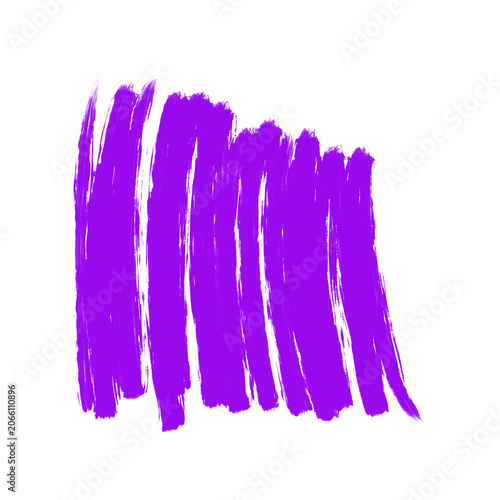 Isolated abstract paint brush stroke on transparent background. Colorful artistic texture for creative design, decoration and digital art.