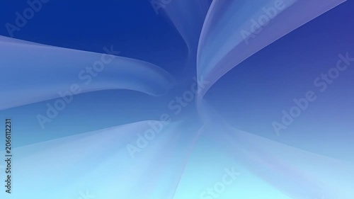 Abstract 3 d shape animation with smooth movement and glowing effects
