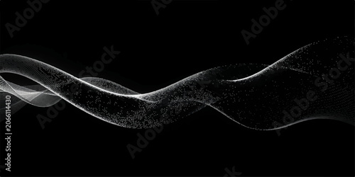 Black and White 3D Rendered DNA and X Ray Illustration with Abstract Wave Design Background