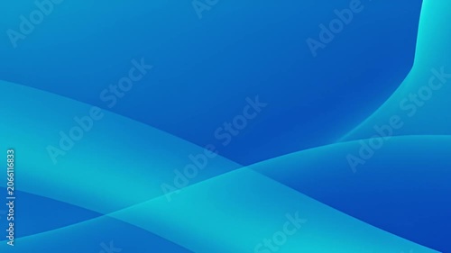 Abstract blue and cyan background with flowing curves modern design