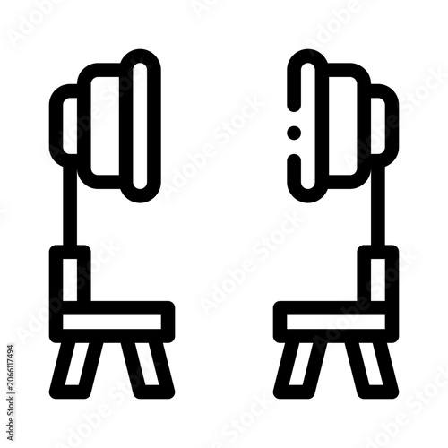 Canvas Print jazz stage line icon