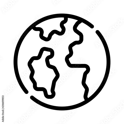 worldmap line icon
